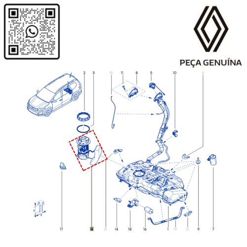 RN 28488R 172028488R BOMBA DE COMBUSTIVEL KARDIAN 4